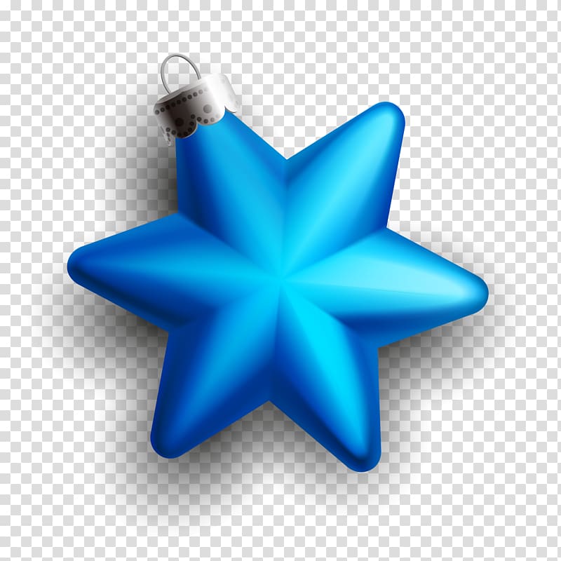 Five-pointed star Pentagram, Blue cartoon star transparent background PNG clipart