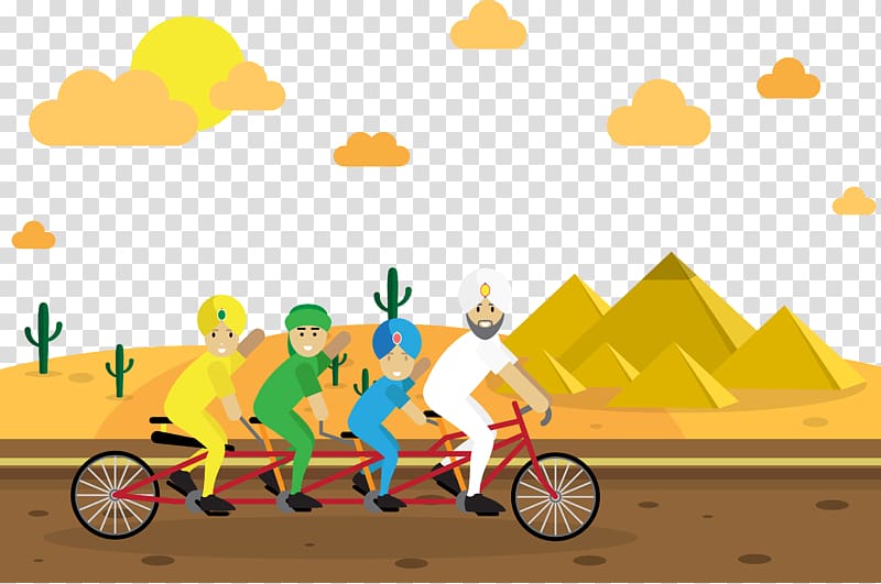 Cartoon Illustration, Desert Travel transparent background PNG clipart