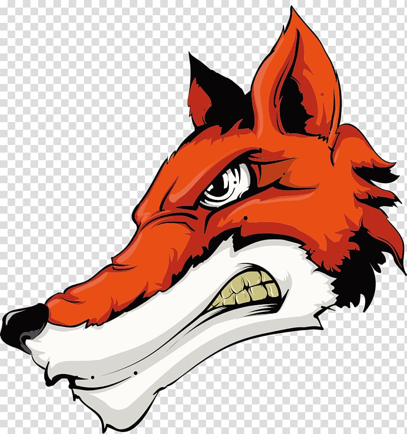 Dog Cartoon Fox Illustration, wolf head transparent background PNG clipart