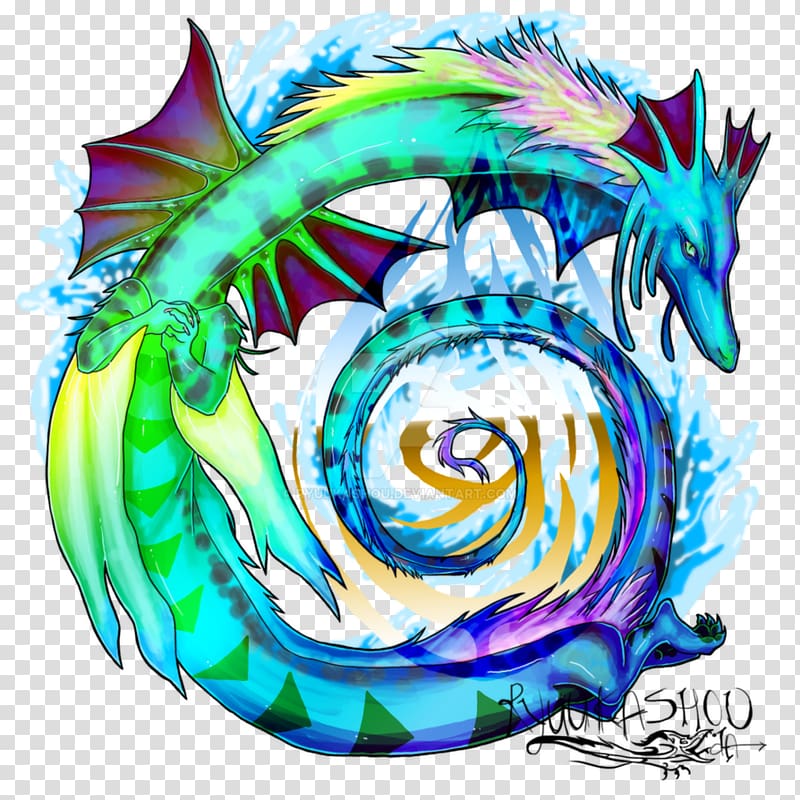 Dragon Fractal art Fish , psychedelic transparent background PNG clipart