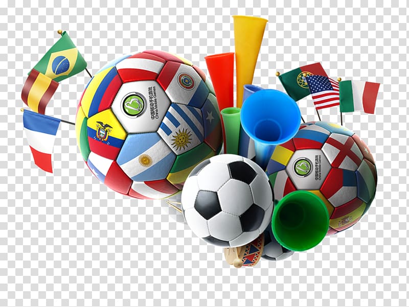 assorted-color soccer ball lot , The UEFA European Football Championship FIFA World Cup A-Z of the World Cup, Flag football horn transparent background PNG clipart