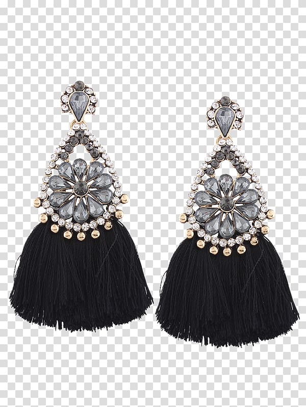 Earring Imitation Gemstones & Rhinestones Tassel Jewellery Fringe, jewelry clothes transparent background PNG clipart