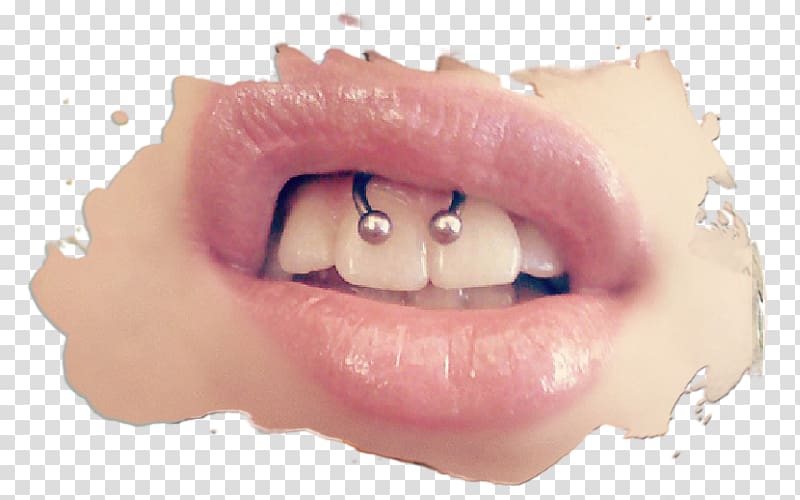 Body piercing Tattoo Body modification Lip frenulum piercing Navel piercing, barbell transparent background PNG clipart