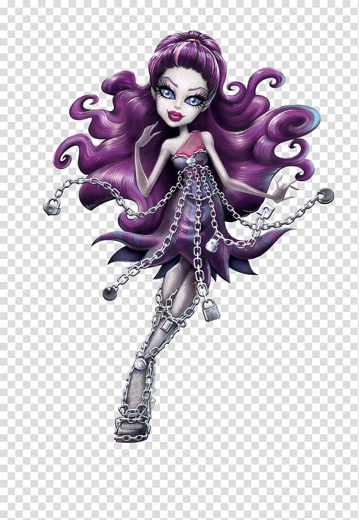 Monster High Spectra Vondergeist Daughter of a Ghost Monster High Spectra Vondergeist Daughter of a Ghost Clawdeen Wolf Porter Geiss, doll transparent background PNG clipart