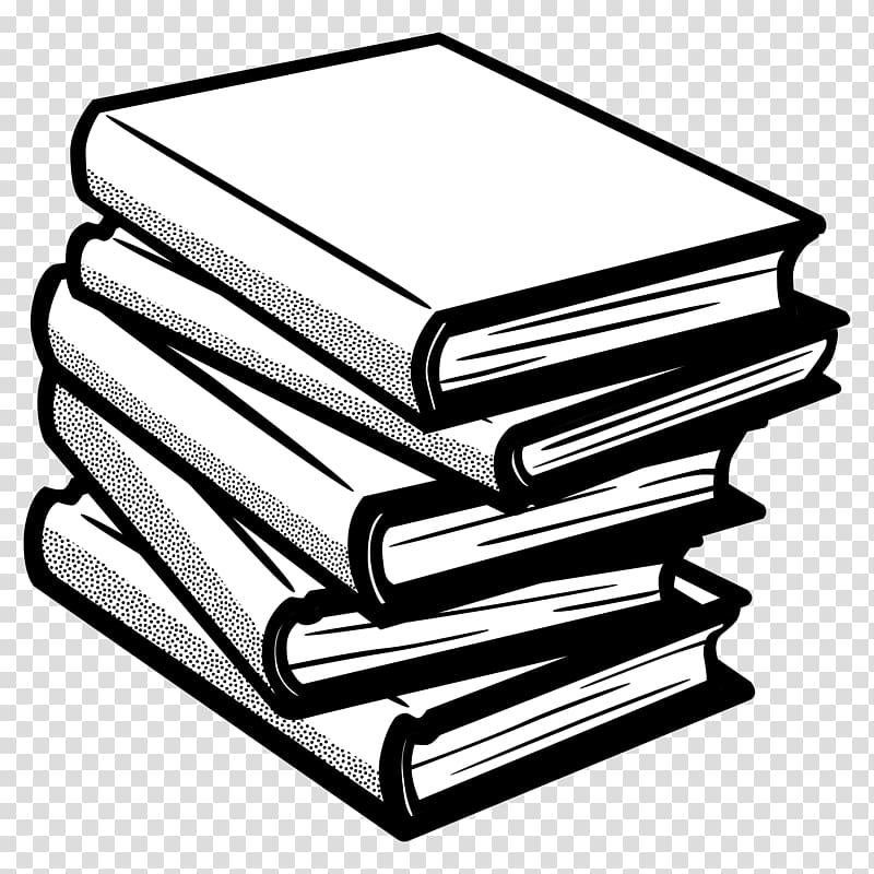 Book Black and White , stacked books transparent background PNG clipart