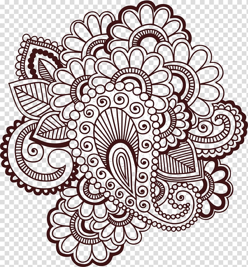 Henna Mehndi Tattoo Drawing , Henna transparent background PNG clipart