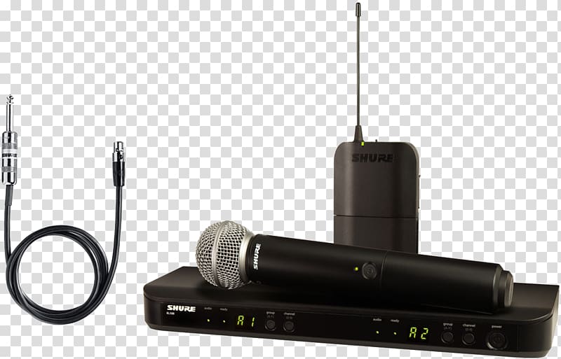 Shure SM58 Wireless microphone Shure SM57 Wireless microphone, microphone transparent background PNG clipart