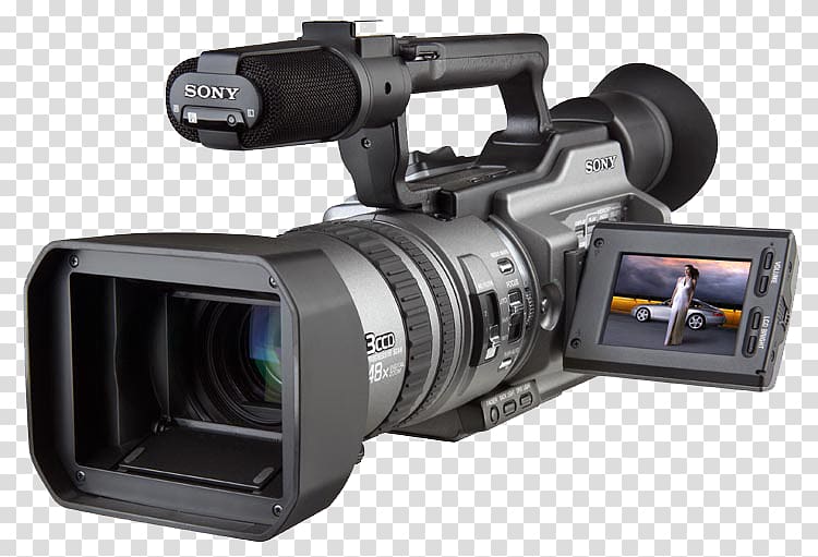 Sony Handycam DCR-VX2100 Camcorder DV Sony Corporation Three-CCD camera, Camera transparent background PNG clipart