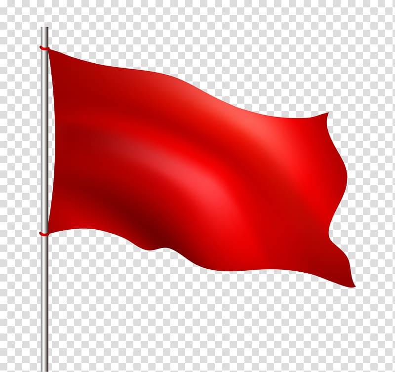 Flag, Fluttering red flag transparent background PNG clipart