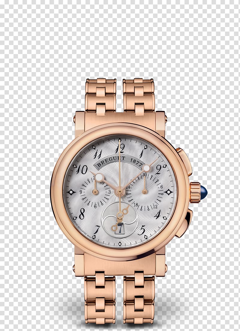 Watch strap Breguet Chronograph Marine chronometer, watch transparent background PNG clipart