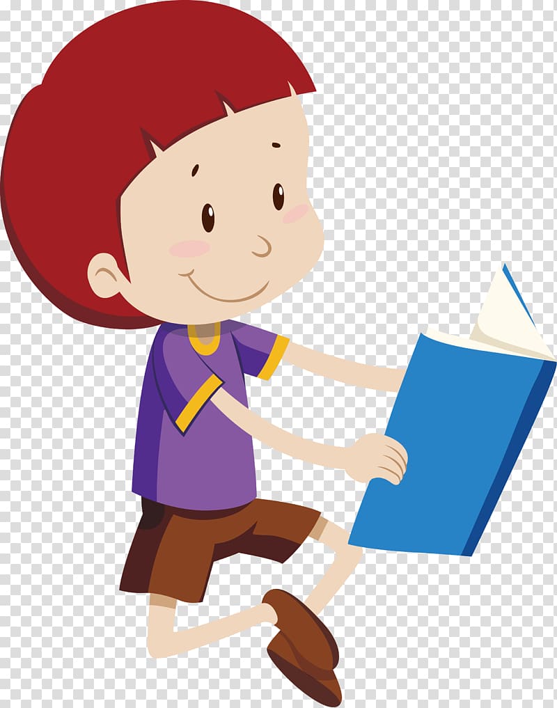 , reading boy transparent background PNG clipart