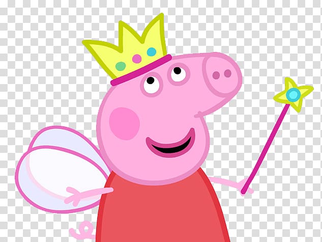 Peppa Pig art, Peppa Pig Queen transparent background PNG clipart