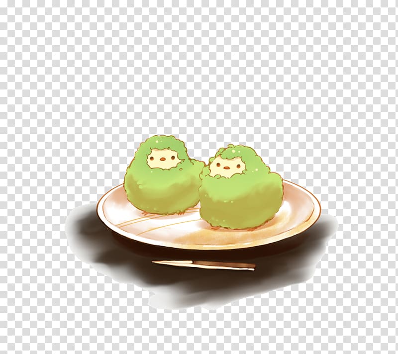 Tea Mochi Chazuke Matcha Wagashi, Glutinous rice dumpling chick transparent background PNG clipart