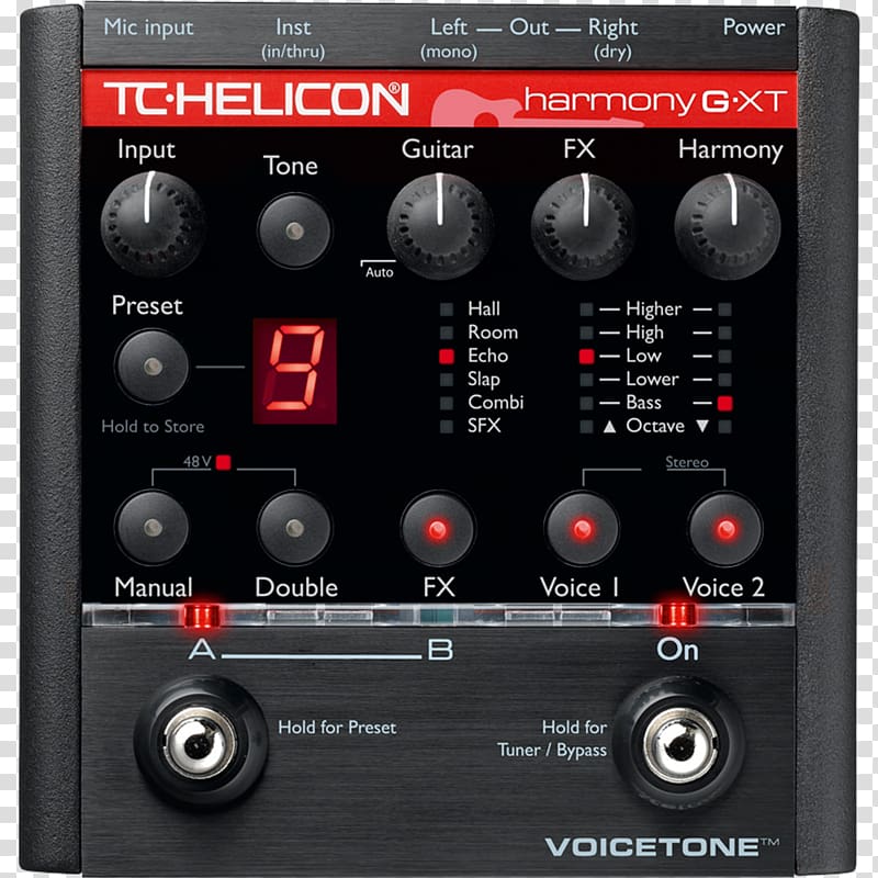 Effects Processors & Pedals TC-Helicon VoiceTone Harmony-G XT TC-Helicon VoiceTone Harmony G-XT, Acoustic Guitar transparent background PNG clipart