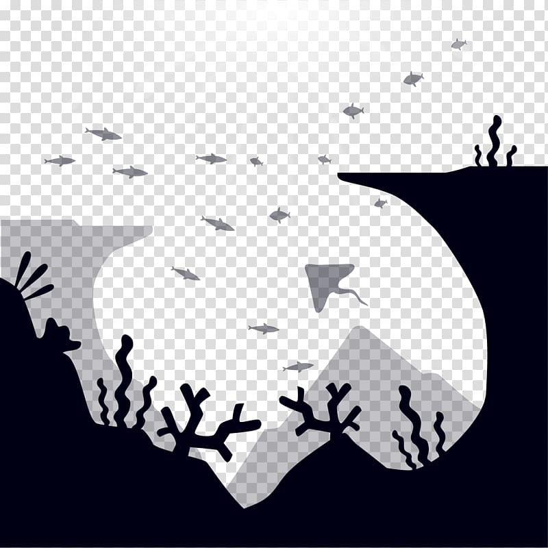 Graphic design Euclidean , Creative deep sea landscape transparent background PNG clipart