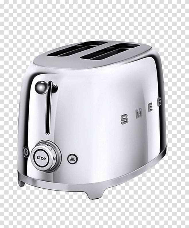 Toaster Smeg Small appliance Kitchen stove Kettle, Toast toaster transparent background PNG clipart