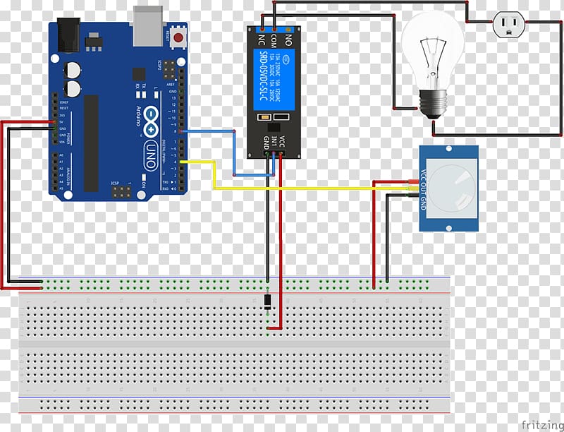 Arduino Relay Passive infrared sensor Wiring Tutorial, others transparent background PNG clipart