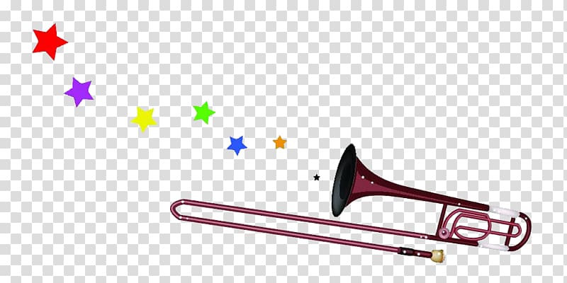 Trombone illustration Illustration, Trumpet five-pointed star transparent background PNG clipart