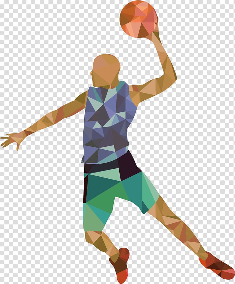 man playing basketball , Sport Handball Athlete Euclidean Football player, Creative Basketball Players transparent background PNG clipart