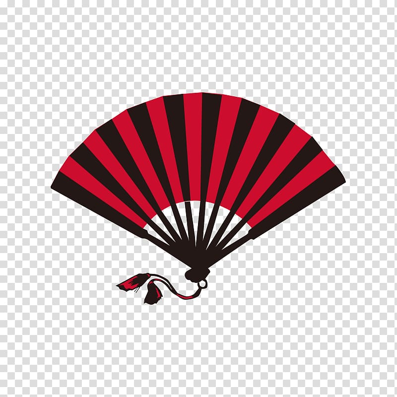 red and black hand fan illustration, Japanese architecture, Japanese culture,Japan transparent background PNG clipart