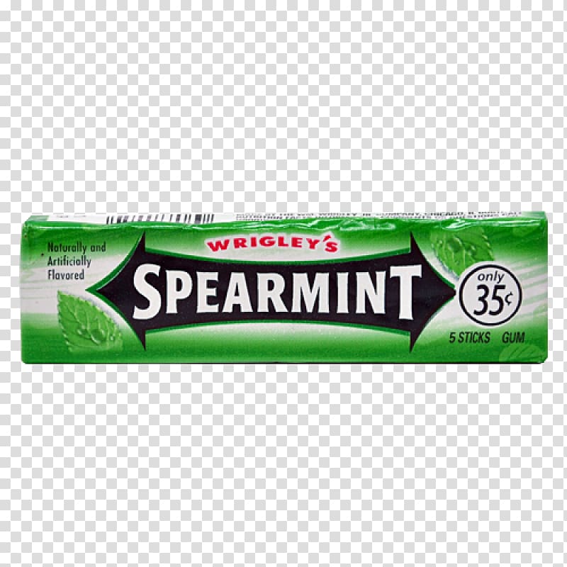 Chewing gum Mentha spicata Wrigley\'s Spearmint Wrigley Company Extra, gums transparent background PNG clipart