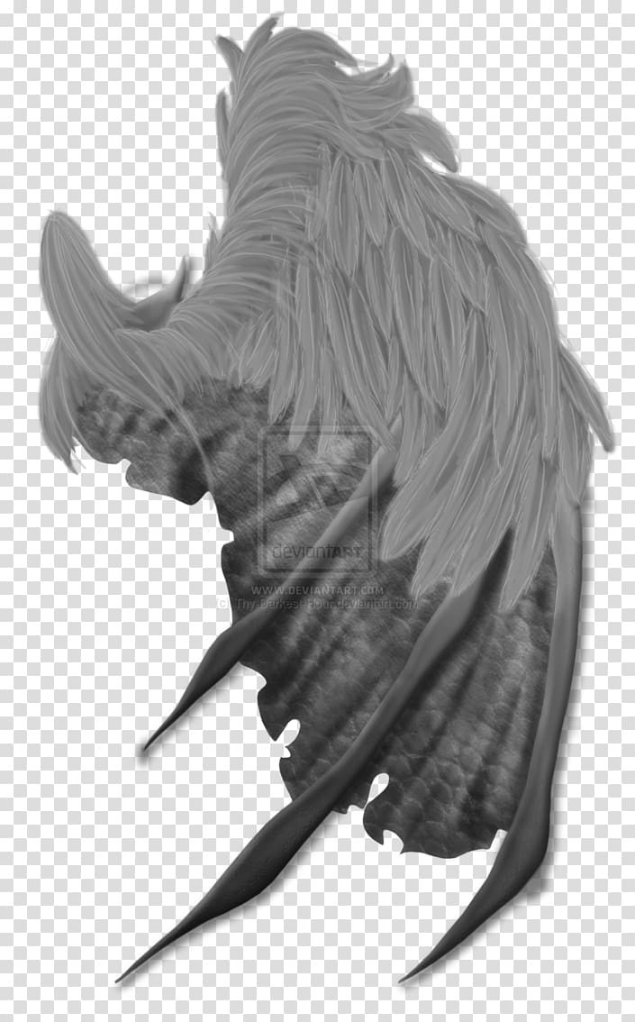 Drawing Demon Feather Angel, demon transparent background PNG clipart