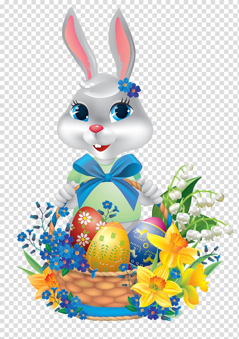 Easter Bunny Easter basket Easter egg, easter bunny transparent background PNG clipart