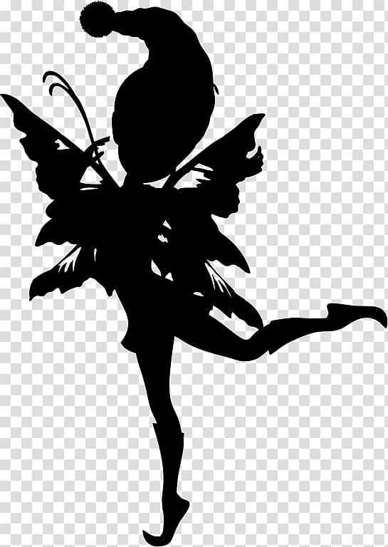 Fairy Silhouette , playful transparent background PNG clipart