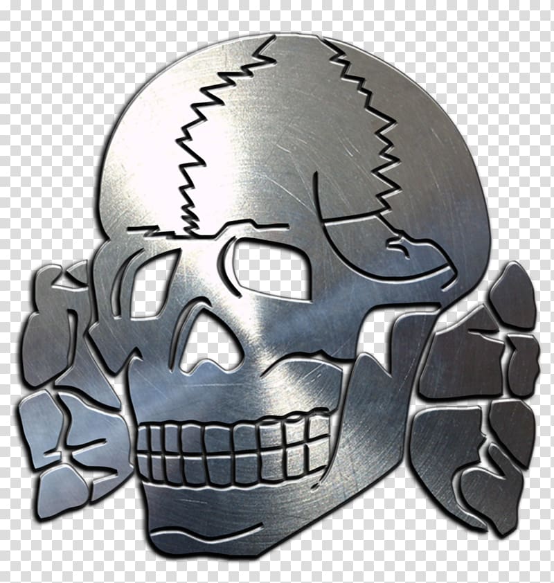 skull , 3rd SS Panzer Division Totenkopf Waffen-SS Schutzstaffel Nazism, skull transparent background PNG clipart