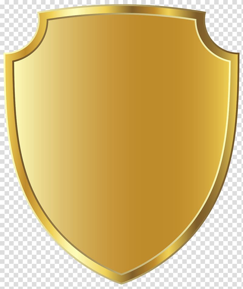 yellow patch illustr]ation, Badge Gold , shield transparent background PNG clipart