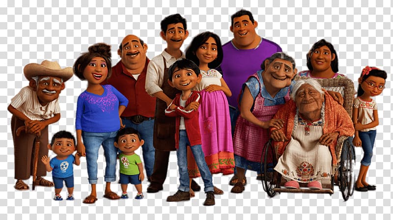 Disney Coco art, Miguel's Family transparent background PNG clipart