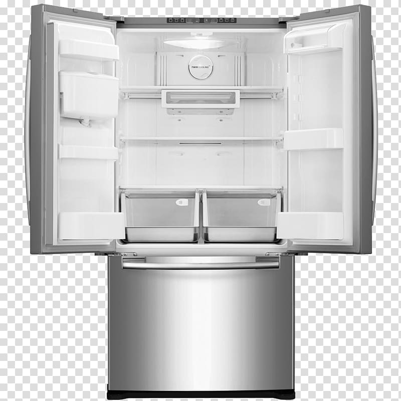 Refrigerator Auto-defrost Freezers Samsung RF18HFENB Ice Makers, refrigerator transparent background PNG clipart