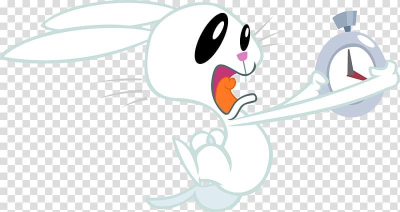 White Rabbit Angel Bunny Running, cartoon comics transparent background PNG clipart