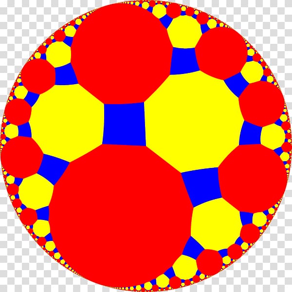 Tessellation Hyperbolic geometry Uniform tilings in hyperbolic plane Regular polygon, circle transparent background PNG clipart