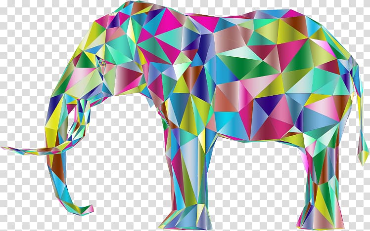 Low poly Computer Icons 3D computer graphics , variation elephant transparent background PNG clipart