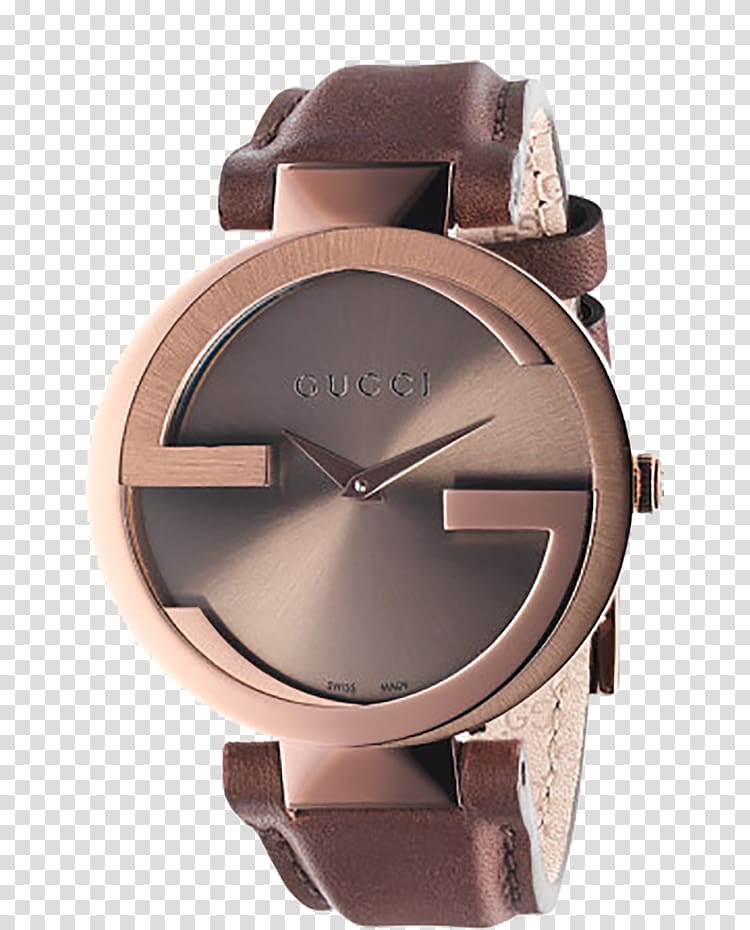 Gucci Interlocking Watch strap Leather, watch transparent background PNG clipart