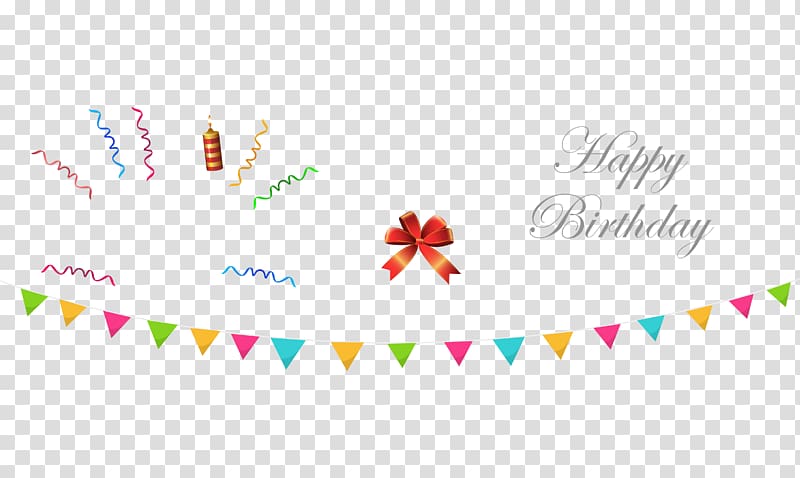happy birthday elements transparent background PNG clipart