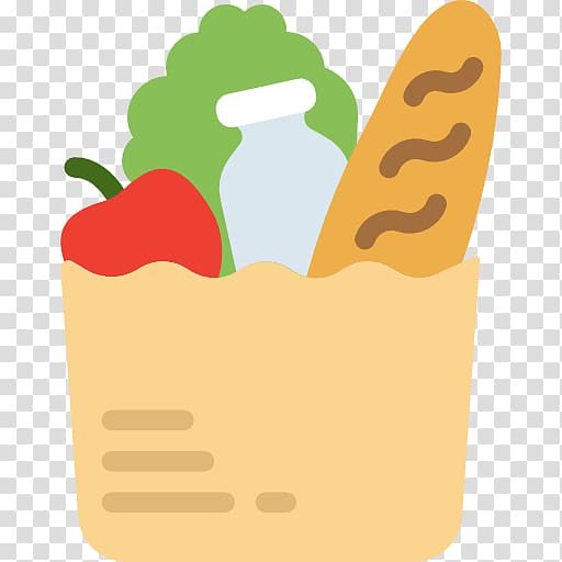 Grocery store Shopping list Food Icon, A bag of food transparent background PNG clipart