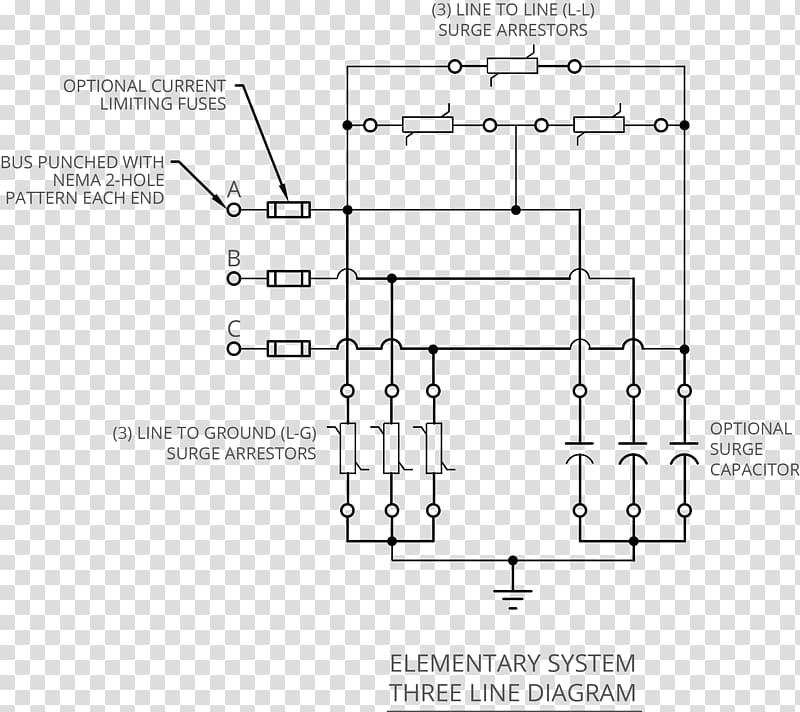 Wiring diagram Circuit diagram Electrical Wires & Cable Surge protector, Transient Voltage Suppressor transparent background PNG clipart
