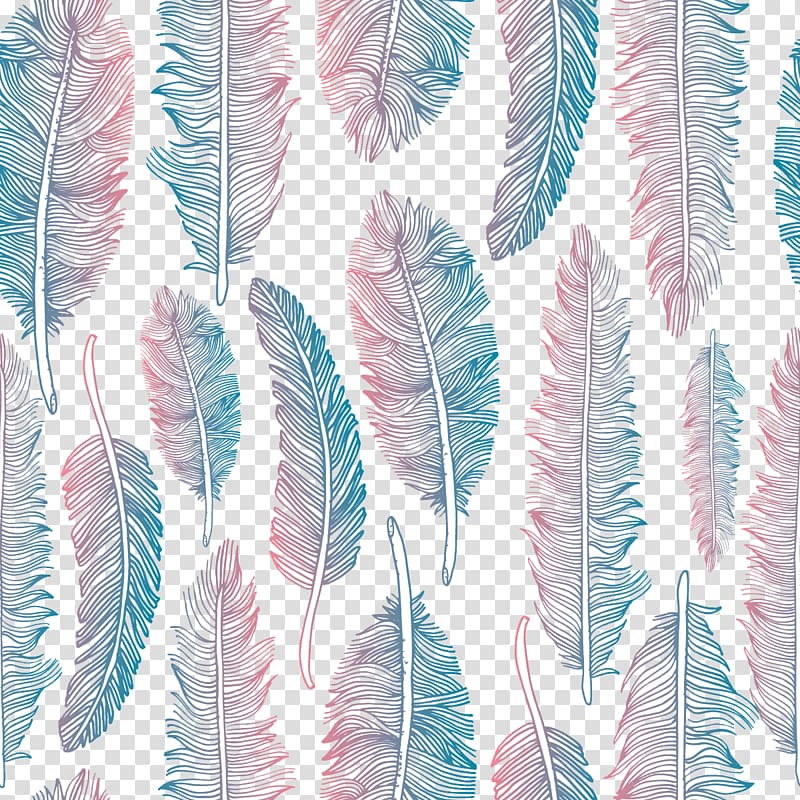white and blue feathers , Napkin Paper Feather Throw pillow Pattern, feather tile ideas transparent background PNG clipart