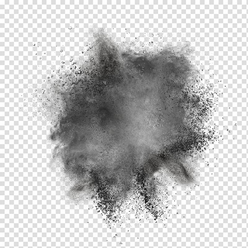 Dust Black powder Explosion, explosion transparent background PNG clipart