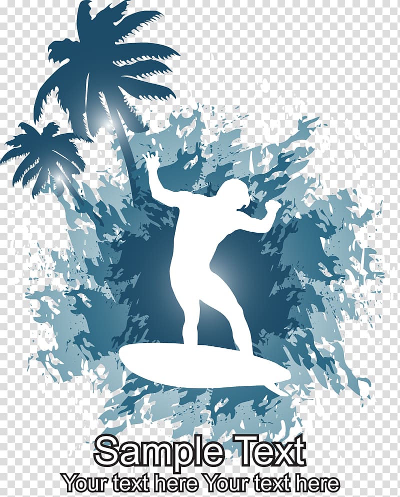 Surfing Silhouette Surfboard , Summer beach sports illustration transparent background PNG clipart
