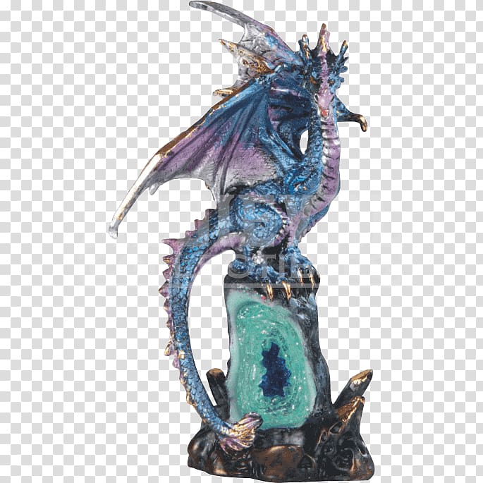 Figurine Dragon Statue Polyresin Color, geode candle holders transparent background PNG clipart