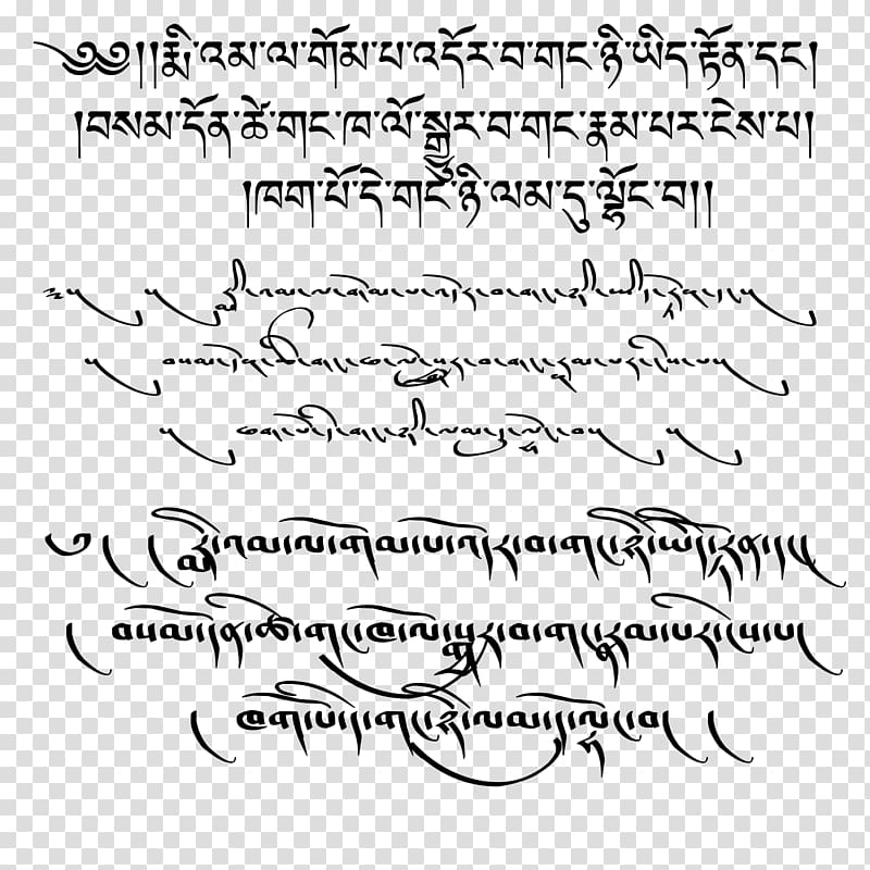 Tattoo Standard Tibetan Tibetan alphabet Calligraphy Writing, ECRITURE transparent background PNG clipart