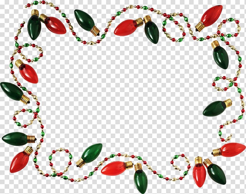 Christmas lights Frames Christmas decoration , garland transparent background PNG clipart