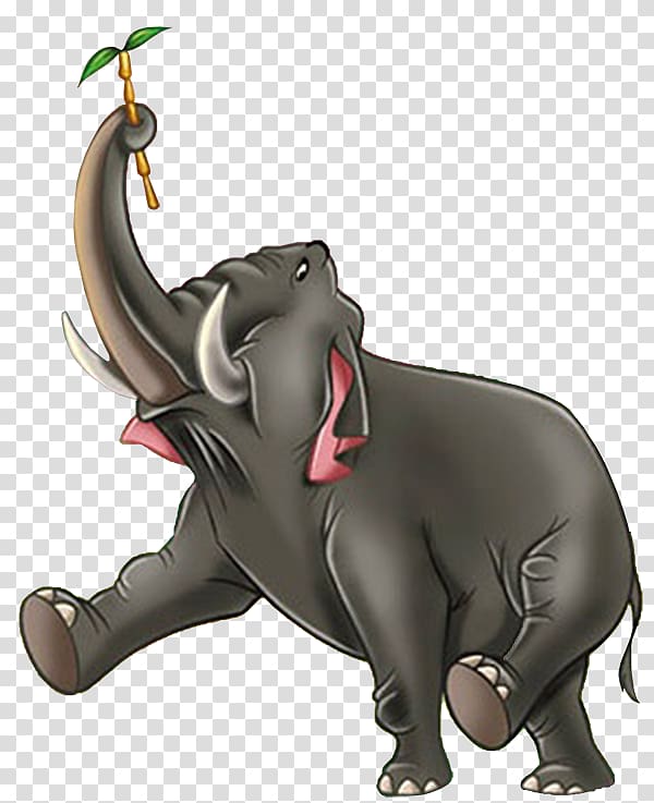 black elephant with leaf art, Colonel Hathi The Jungle Book National Geographic Animal Jam Elephant Hathi Jr., the jungle book transparent background PNG clipart