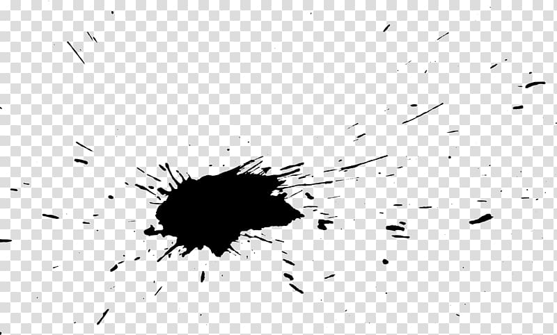 Black and white Monochrome Microsoft Paint, paint splatter transparent background PNG clipart