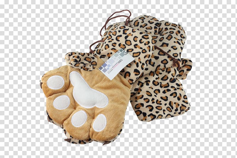 Bear Leopard Glove, Bear leopard gloves transparent background PNG clipart