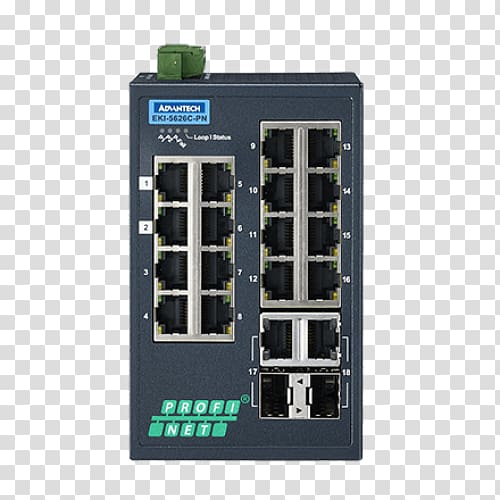 Network switch PROFINET EtherNet/IP Industrial Ethernet, others transparent background PNG clipart