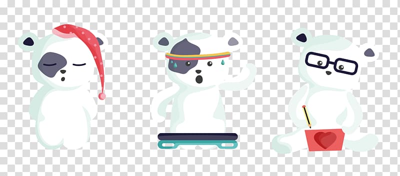 Polar bear Cartoon Illustration, White Bear transparent background PNG clipart